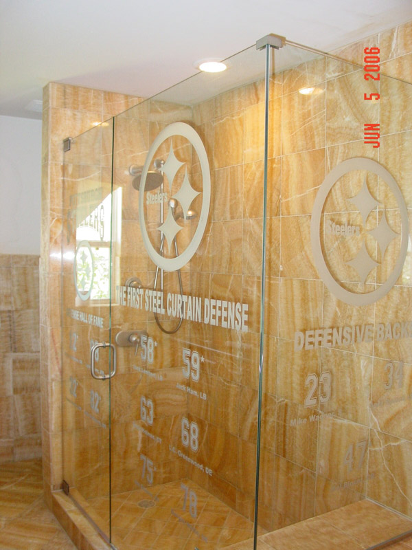 Carved Glass Shower Doors Sanibel, Florida